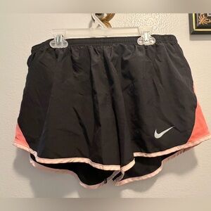 Nike Women's Black and Pink Athletic Shorts